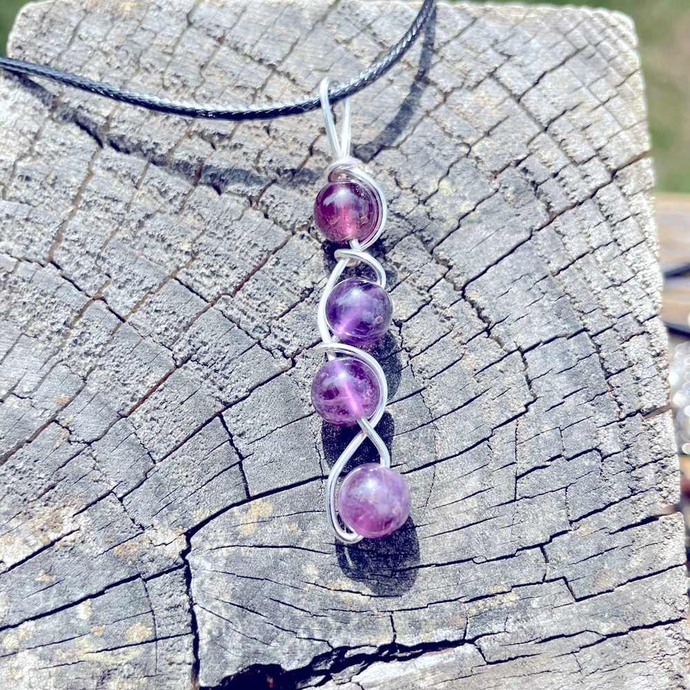 Amethyst pendant handmade